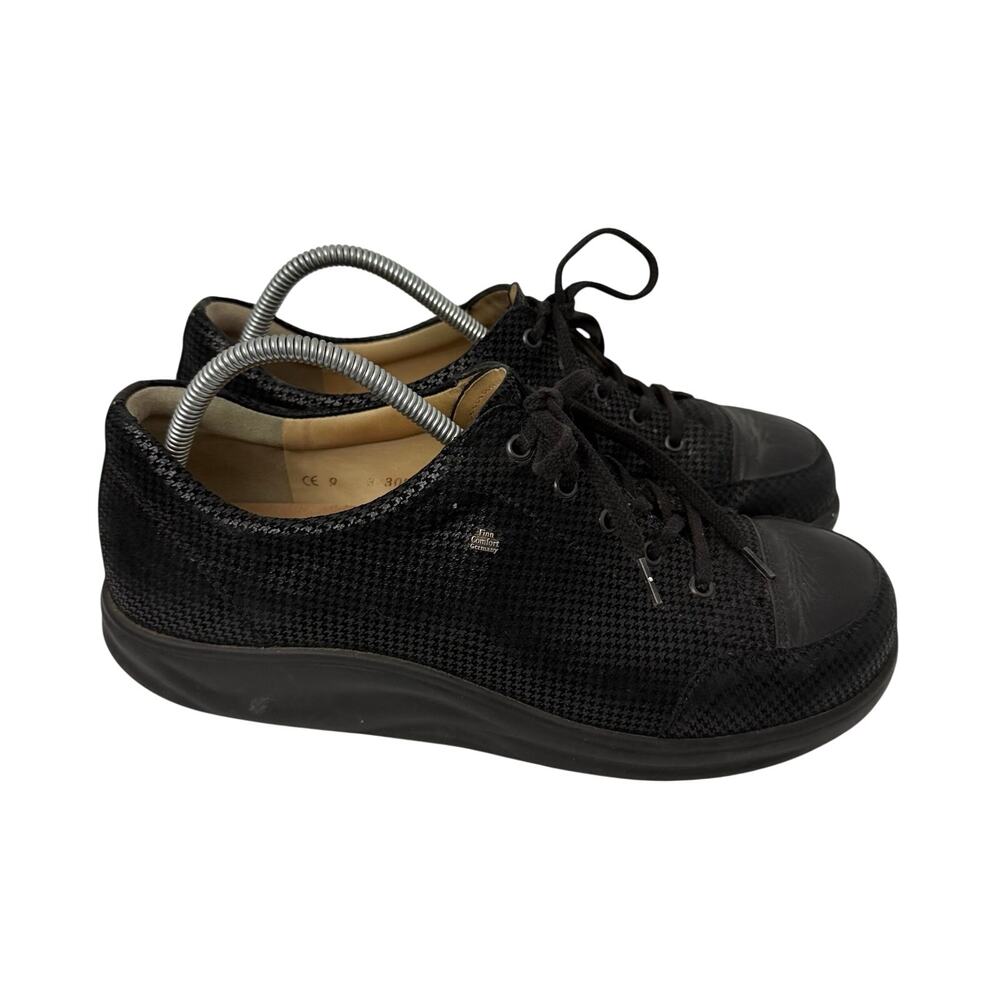 Finn Comfort Ikebukuro Shoes Womens Size 11.5 Leather Sneaker Black Oxford